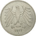 Moneta, GERMANIA - REPUBBLICA FEDERALE, 5 Mark, 1977, Hamburg, BB, Nichel
