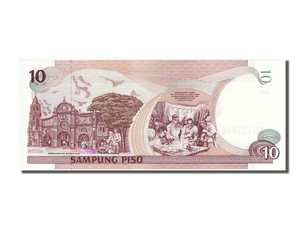 Philippines, 10 Piso, 1998, KM #187b, UNC(65-70), AQ121842