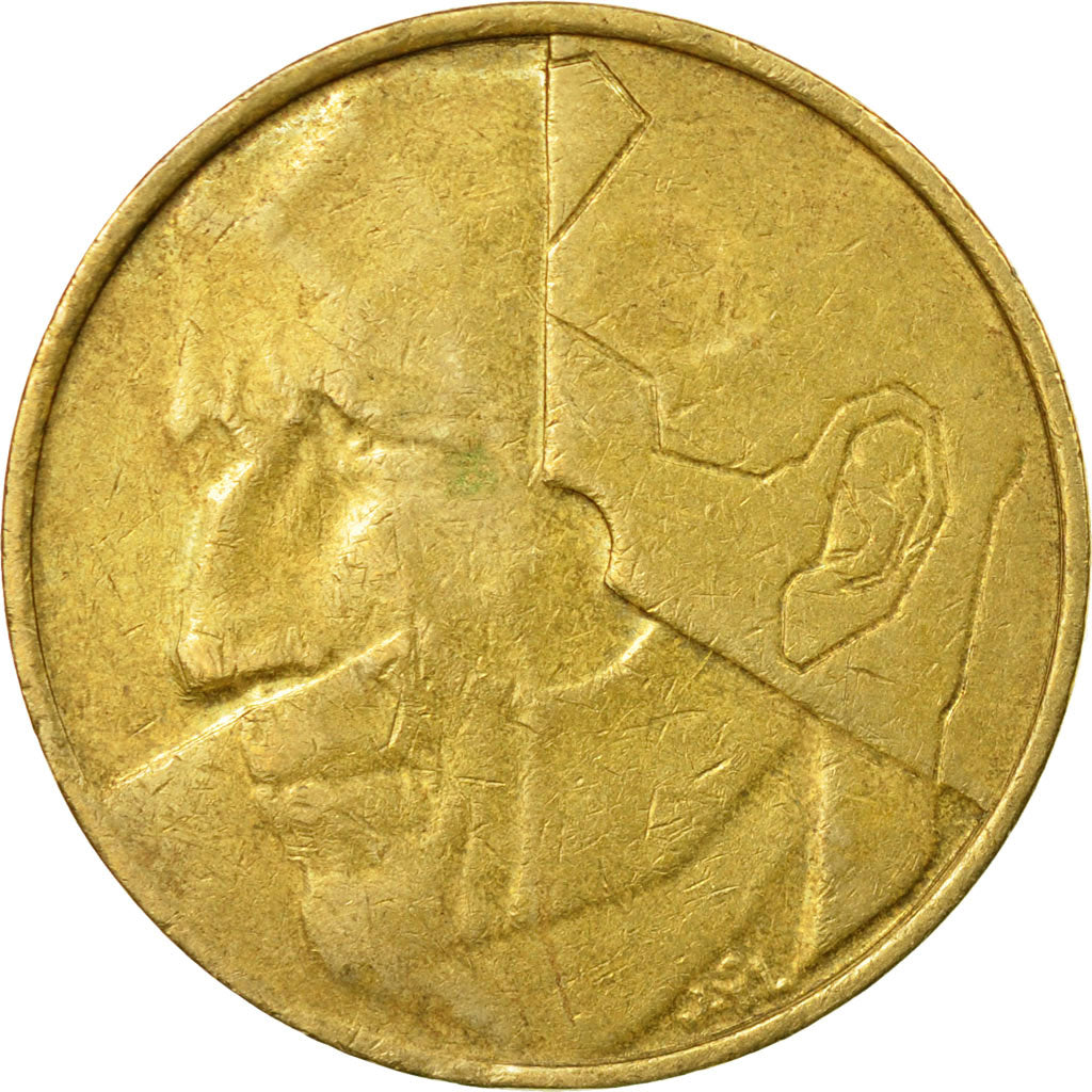 Münze, Belgien, 5 Francs, 5 Frank, 1988, S+, Brass Or Aluminum-Bronze, KM:164