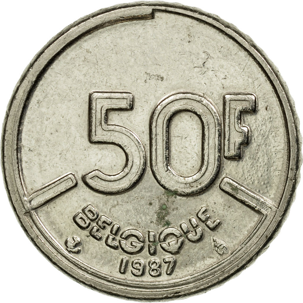 Moneta, Belgia, Baudouin I, 50 Francs, 50 Frank, 1987, Brussels, Belgium