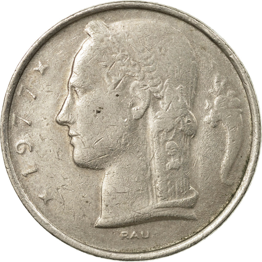 Moneta, Belgio, 5 Francs, 5 Frank, 1977, MB, Rame-nichel, KM:134.1