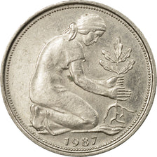 Moneta, GERMANIA - REPUBBLICA FEDERALE, 50 Pfennig, 1987, Stuttgart, BB