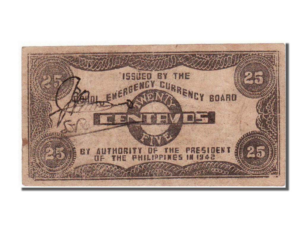 Filippine, 25 Centavos, 1942, BB+