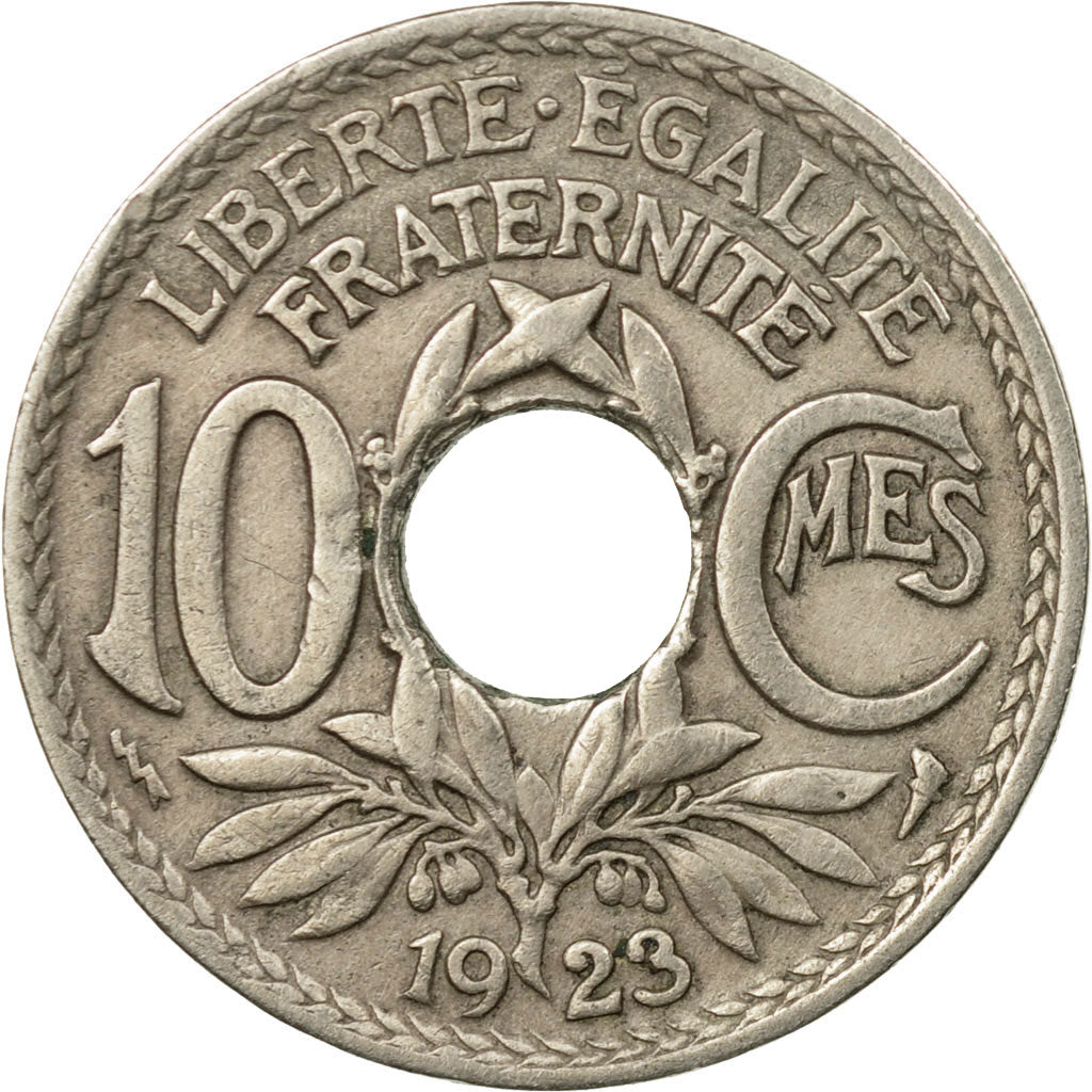 Coin, France, Lindauer, 10 Centimes, 1923, Poissy, EF(40-45), Copper-nickel