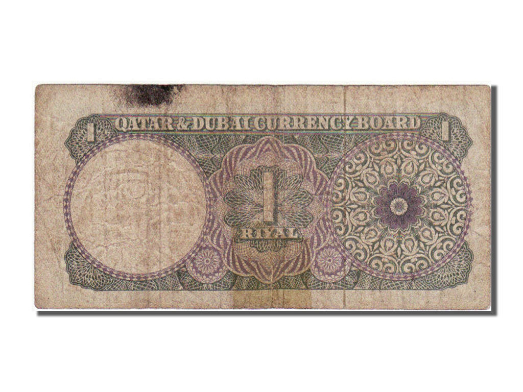 Banknote, Qatar and Dubai, 1 Riyal, 1960, VF(30-35)