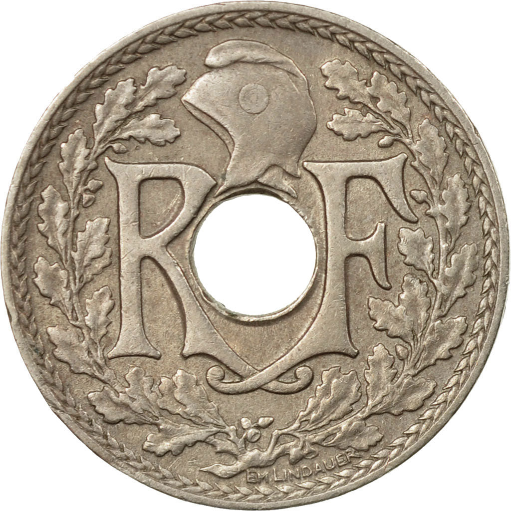 Coin, France, Lindauer, 5 Centimes, 1917, Paris, EF(40-45), Copper-nickel