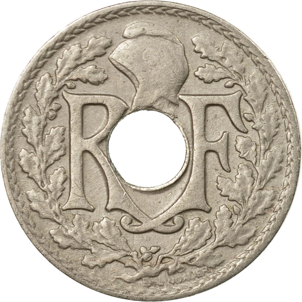 Moneta, Francia, Lindauer, 5 Centimes, 1924, Poissy, BB, Rame-nichel, KM:875