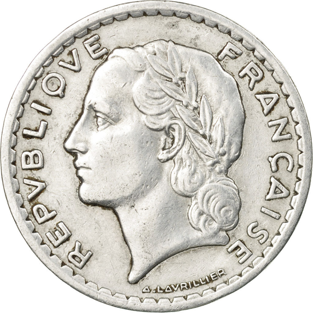 Monnaie, France, Lavrillier, 5 Francs, 1948, Paris, TTB, Aluminium