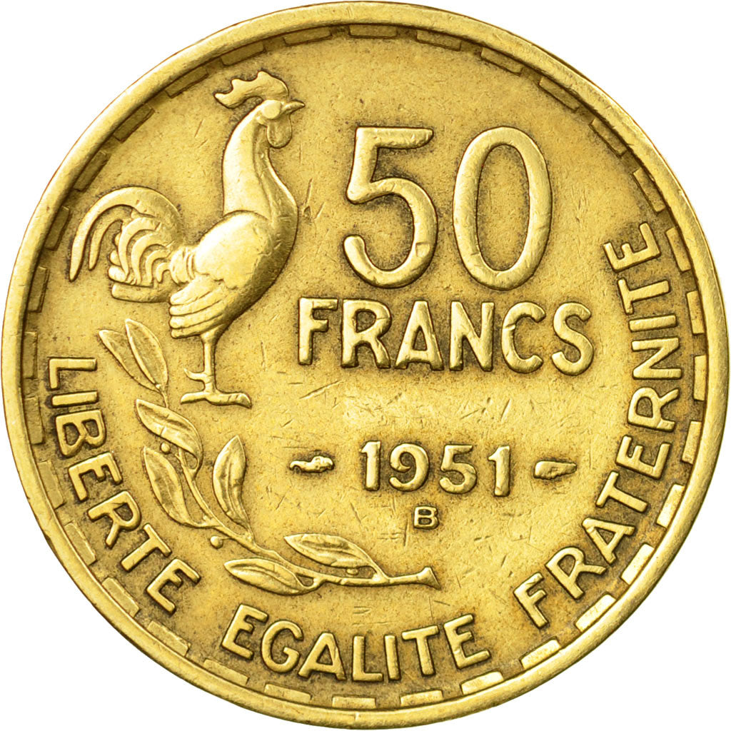 Monnaie, France, Guiraud, 50 Francs, 1951, Beaumont - Le Roger, TTB