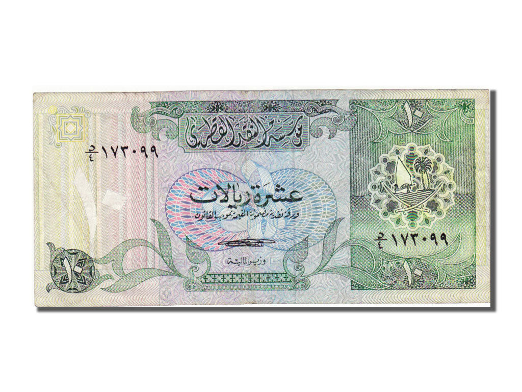 Qatar, 10 Riyals, 1980, AU(55-58), 173099