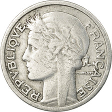 Moneda, Francia, Morlon, 2 Francs, 1944, Paris, BC+, Aluminio, KM:886a.1