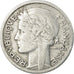 Moneda, Francia, Morlon, 2 Francs, 1944, Paris, BC+, Aluminio, KM:886a.1