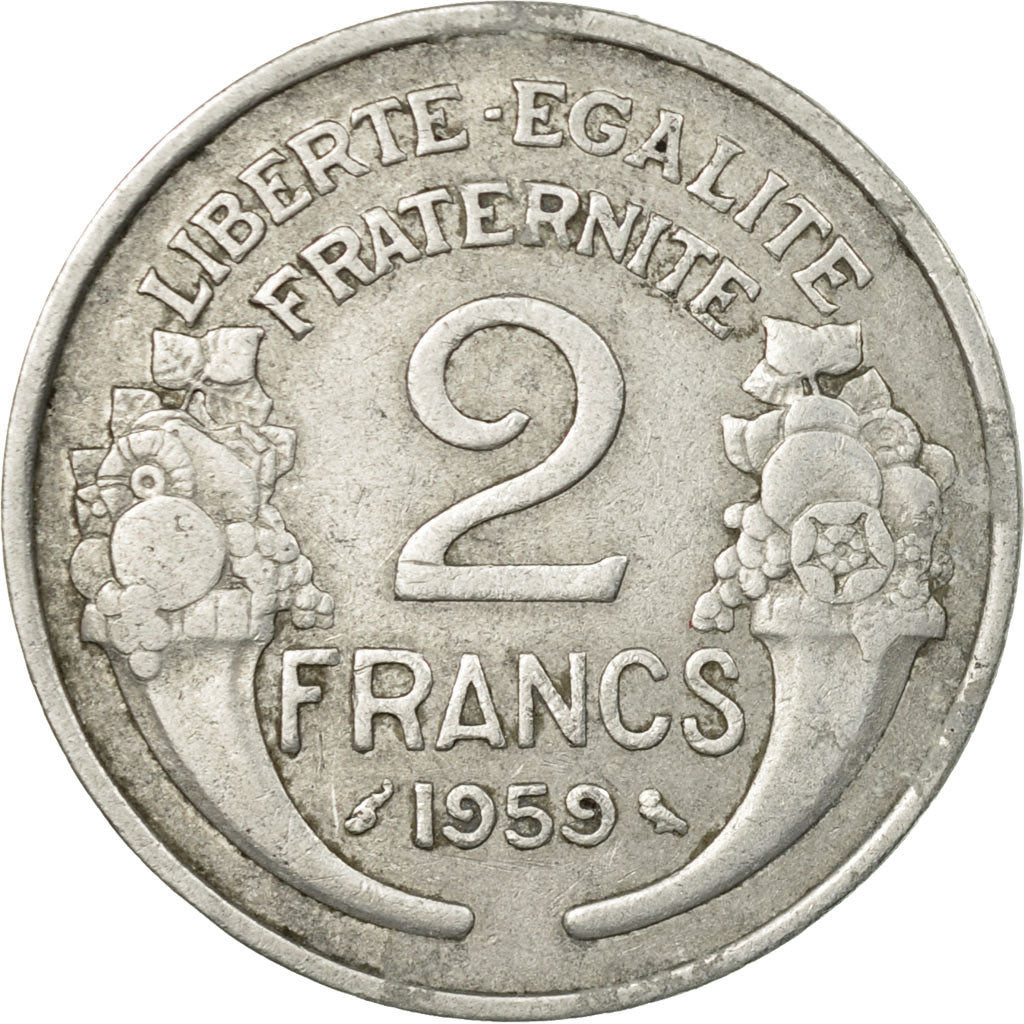 Monnaie, France, Morlon, 2 Francs, 1959, Paris, TB+, Aluminium, Gadoury:538c