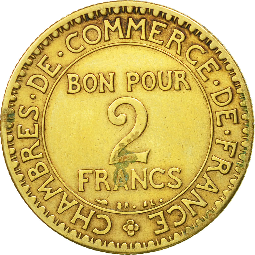 Coin, France, Chambre de commerce, 2 Francs, 1926, Paris, VF(30-35)