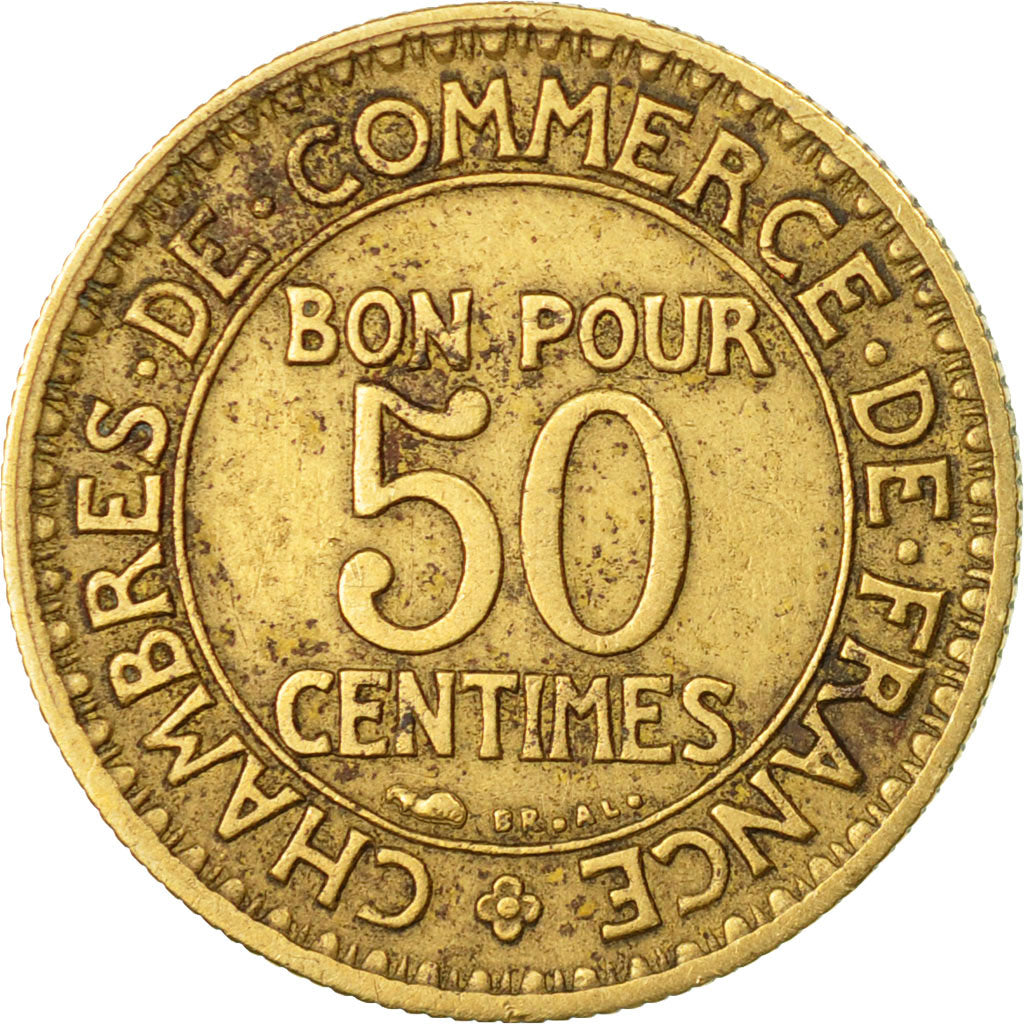 Coin, France, Chambre de commerce, 50 Centimes, 1921, Paris, VF(30-35)