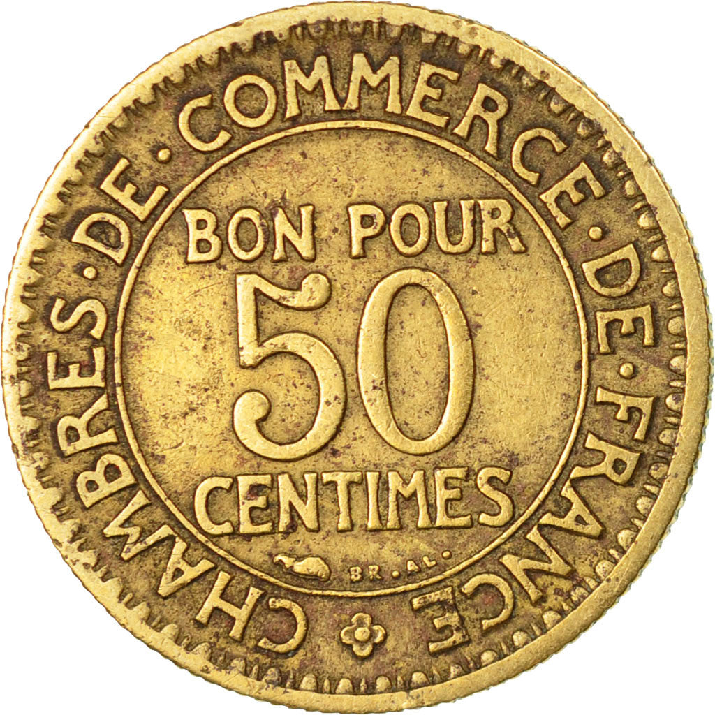 Coin, France, Chambre de commerce, 50 Centimes, 1922, Paris, VF(30-35)