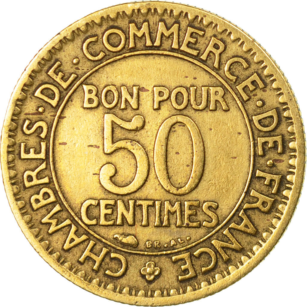 Moneta, Francia, Chambre de commerce, 50 Centimes, 1925, Paris, MB+
