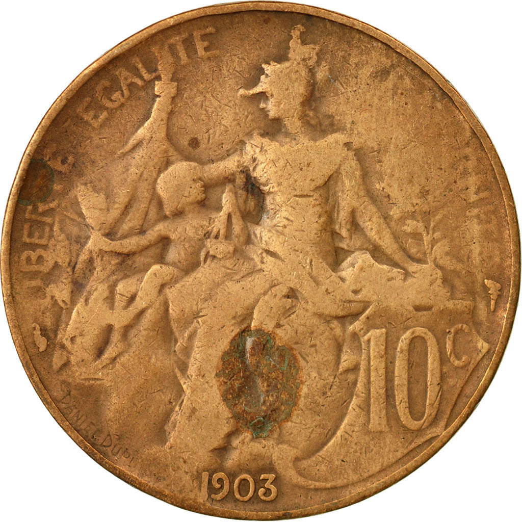 Coin, France, Dupuis, 10 Centimes, 1903, Paris, VF(20-25), Bronze, KM:843