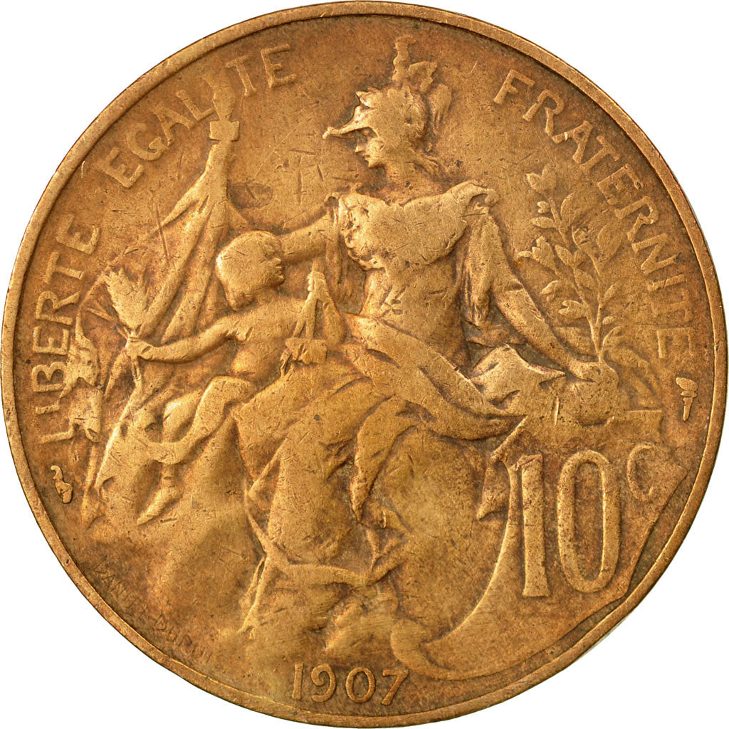 Coin, France, Dupuis, 10 Centimes, 1907, Paris, VF(30-35), Bronze, KM:843