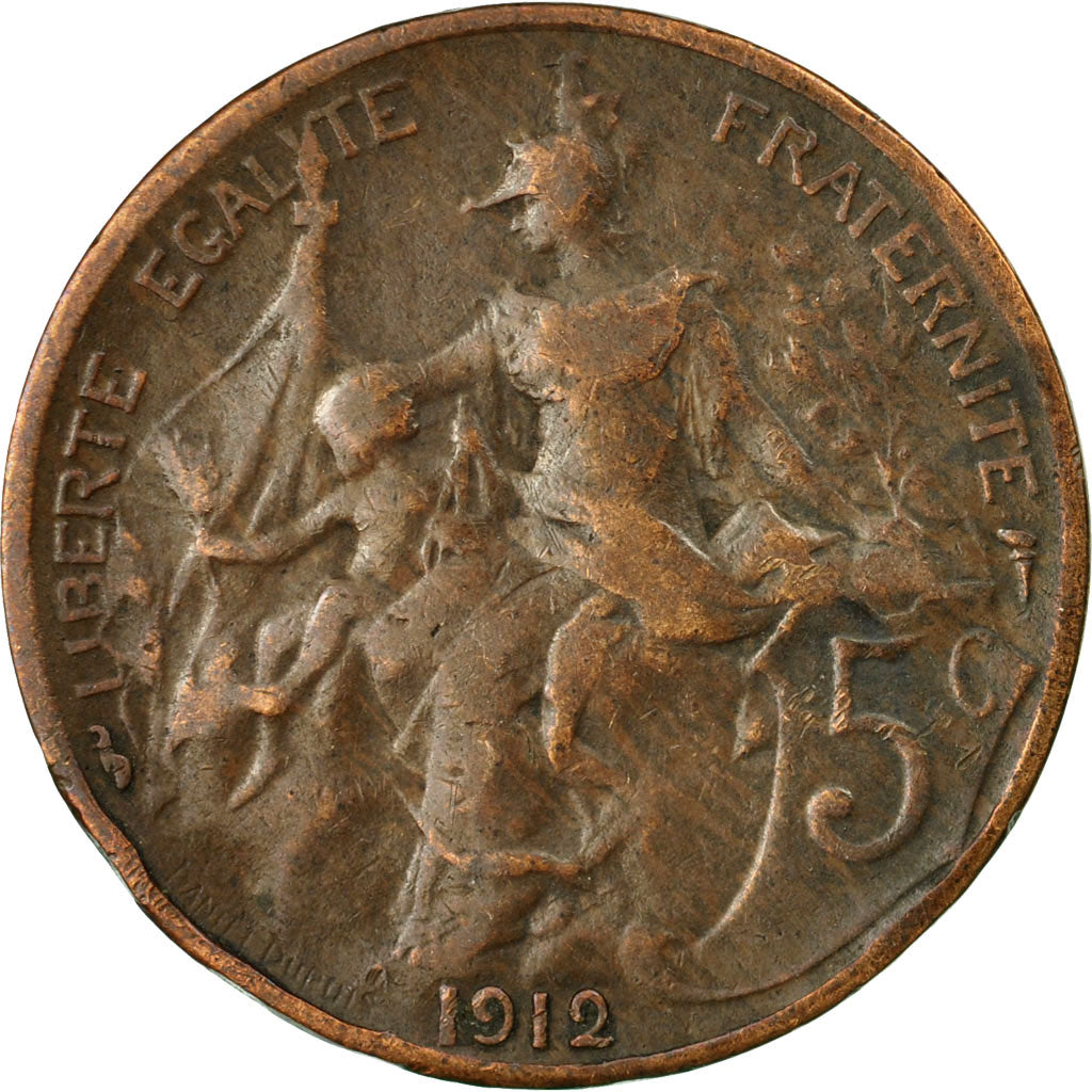 Coin, France, Dupuis, 5 Centimes, 1912, Paris, VF(20-25), Bronze, KM:842
