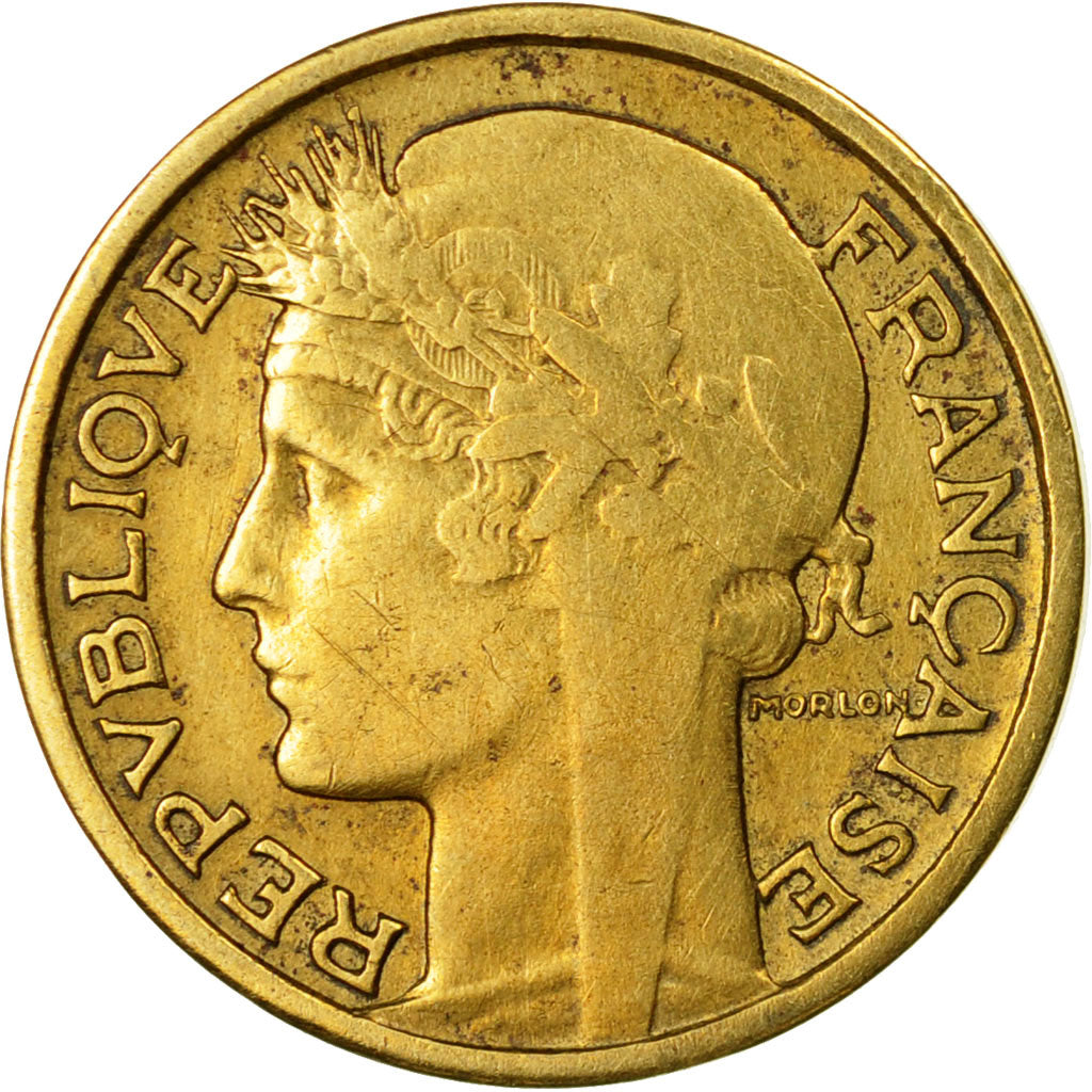 Moneda, Francia, Morlon, 50 Centimes, 1937, Paris, MBC, Aluminio - bronce