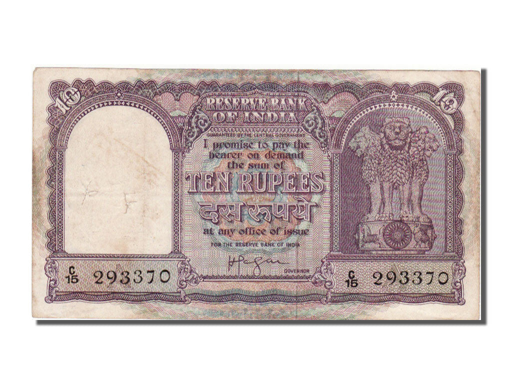 Billet, India, 10 Rupees, TB+