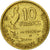 Moneda, Francia, Guiraud, 10 Francs, 1953, Beaumont - Le Roger, BC+, Aluminio -