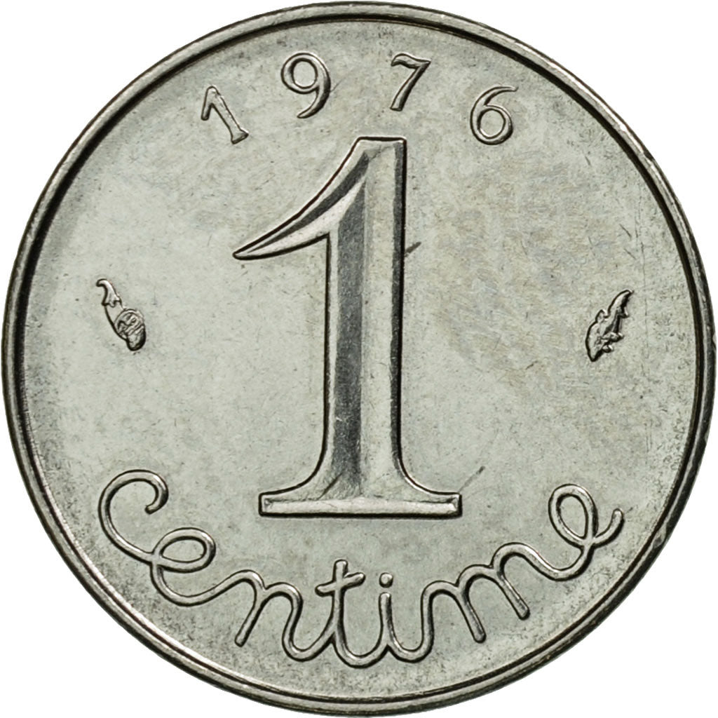 Coin, France, Épi, Centime, 1976, Paris, EF(40-45), Stainless Steel, KM:928