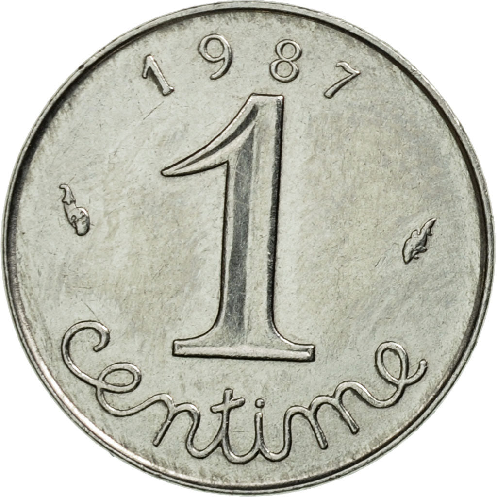 Coin, France, Épi, Centime, 1987, Paris, EF(40-45), Stainless Steel, KM:928