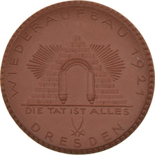 Allemagne, Médaille, 20 Mark, Wiederaufbau, Dresden, 1921, SPL, Porcelain