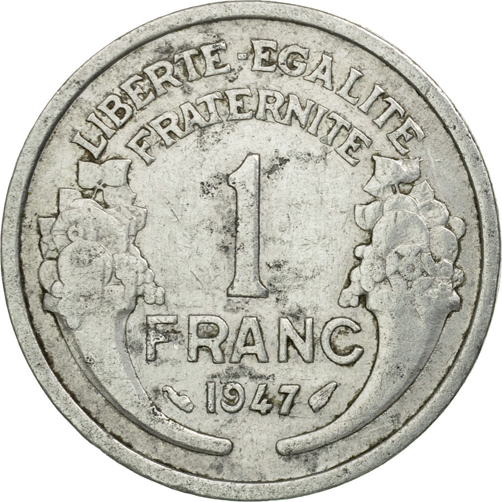 Coin, France, Morlon, Franc, 1947, Paris, VF(30-35), Aluminum, KM:885a.1