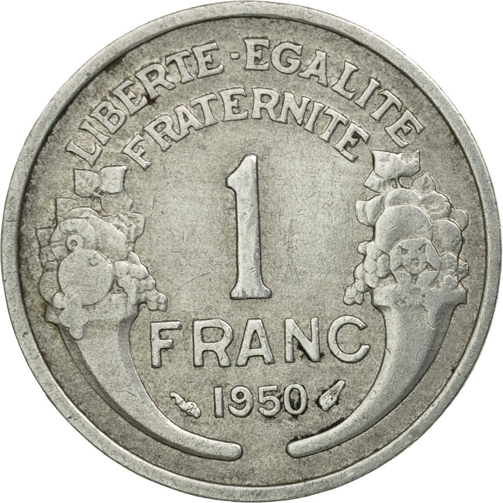 Coin, France, Morlon, Franc, 1950, Paris, EF(40-45), Aluminum, KM:885a.1