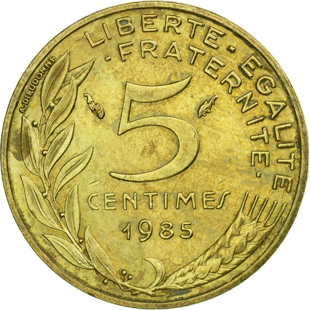 Coin, France, Marianne, 5 Centimes, 1985, Paris, VF(30-35), Aluminum-Bronze
