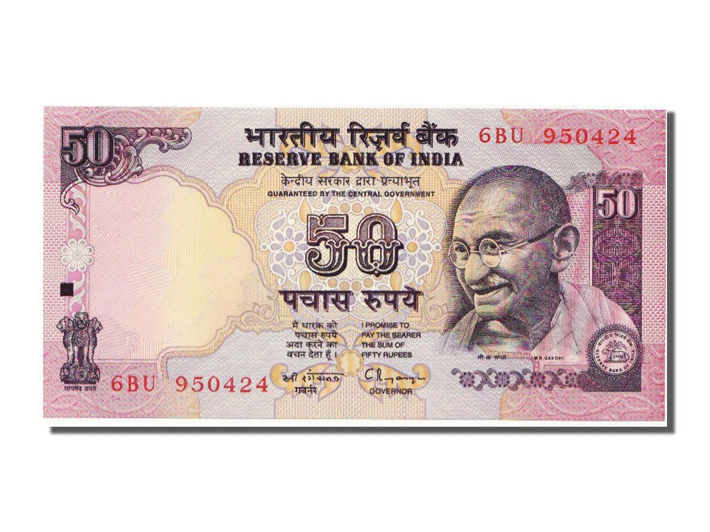 India, 50 Rupees, 1997, KM #90a, UNC(65-70), 6BU950424