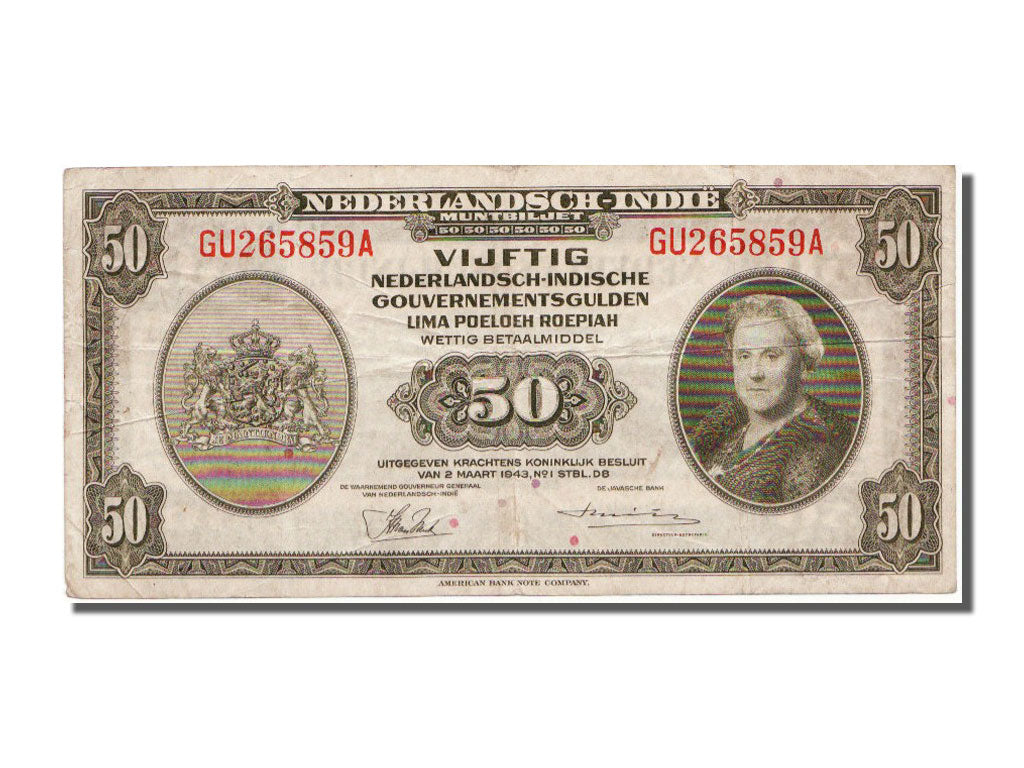 Dutch Indies, 50 Gulden, 1943, 1943-03-02, EF(40-45), GU265859A