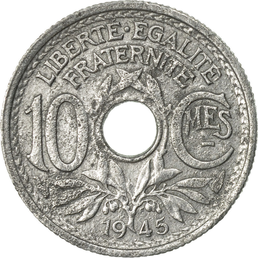 Coin, France, Lindauer, 10 Centimes, 1945, Paris, EF(40-45), Zinc, KM:906.1