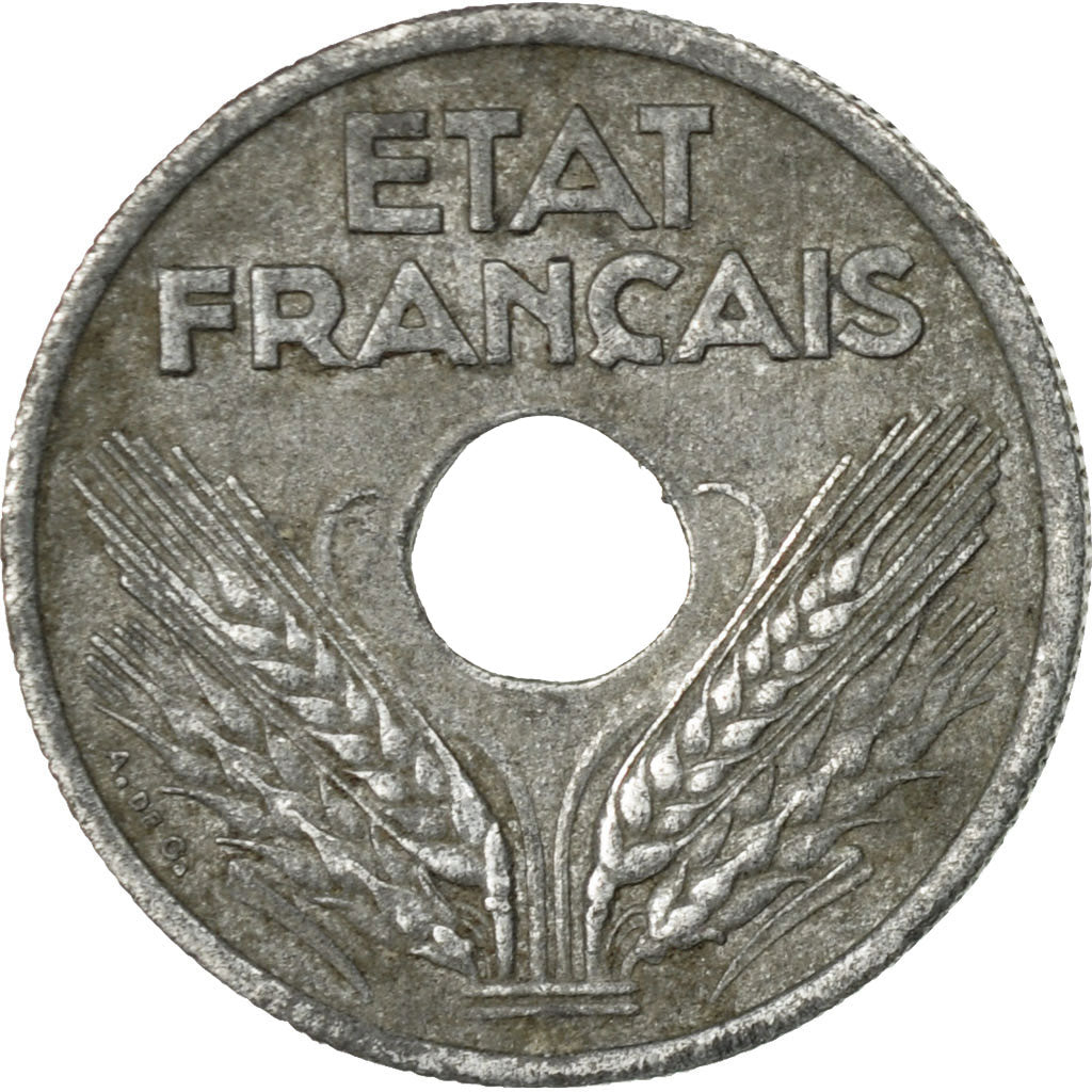 Moneda, Francia, État français, 10 Centimes, 1942, Paris, BC+, Cinc, KM:898.2