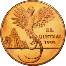 Coin, Guatemala, 10 Quetzales, 1995, Tower, MS(63), Copper, KM:2e.2