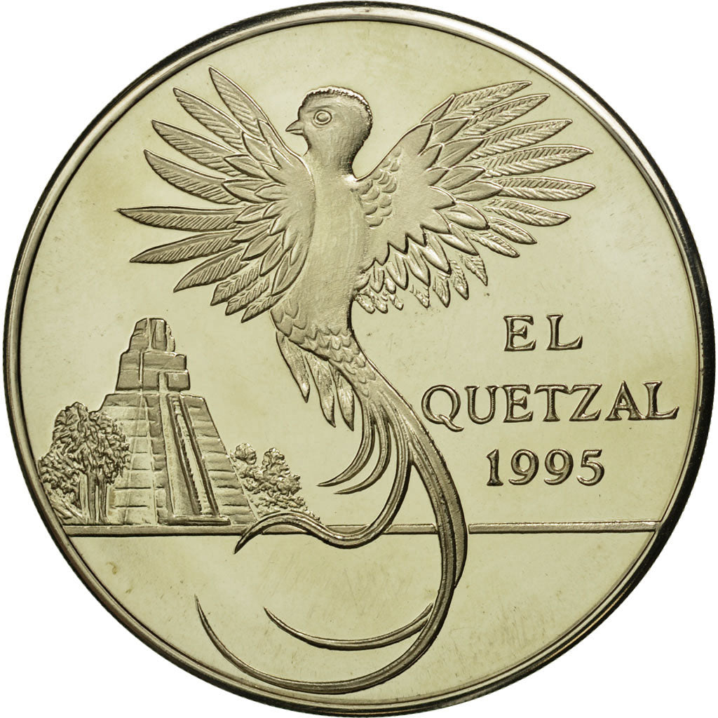 Monnaie, Guatemala, 10 Quetzales, 1995, Tower, SPL, Copper-nickel, KM:2f.1