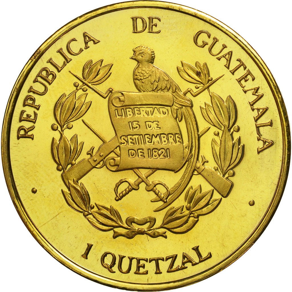 Monnaie, Guatemala, Quetzal, 1995, Tower, SPL, Gilt Alloy, KM:1b.2