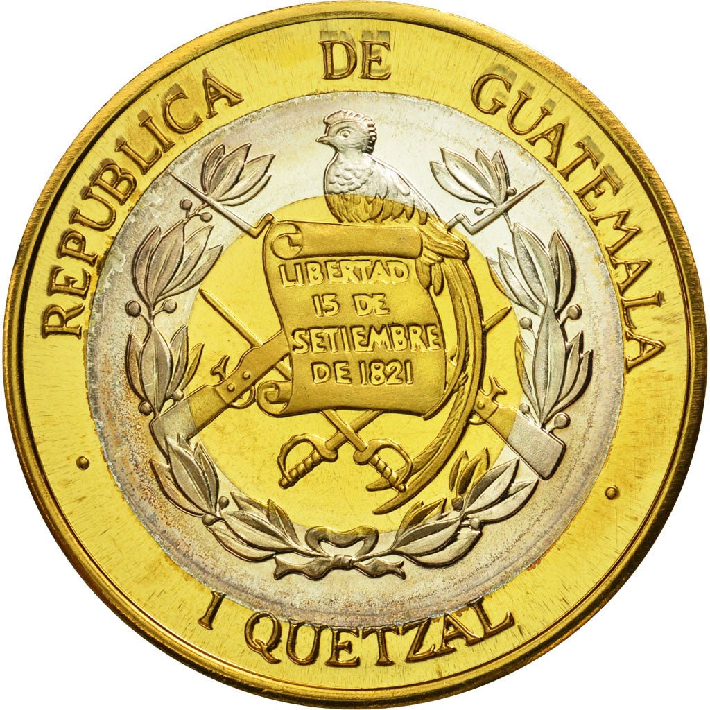 Monnaie, Guatemala, Quetzal, 1995, Tower, SPL, Tri-Metallic, KM:1c.2