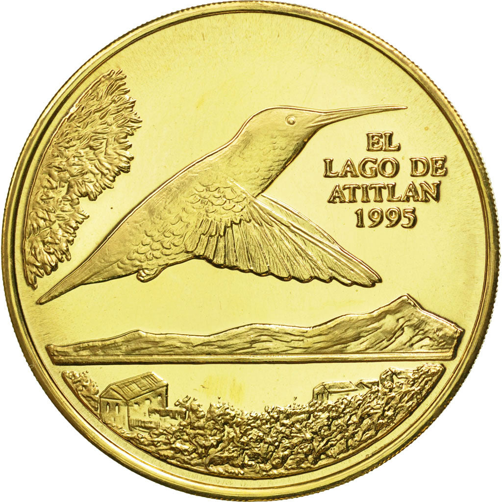 Monnaie, Guatemala, Quetzal, 1995, Tower, SPL, Gilt Alloy, KM:1b.1