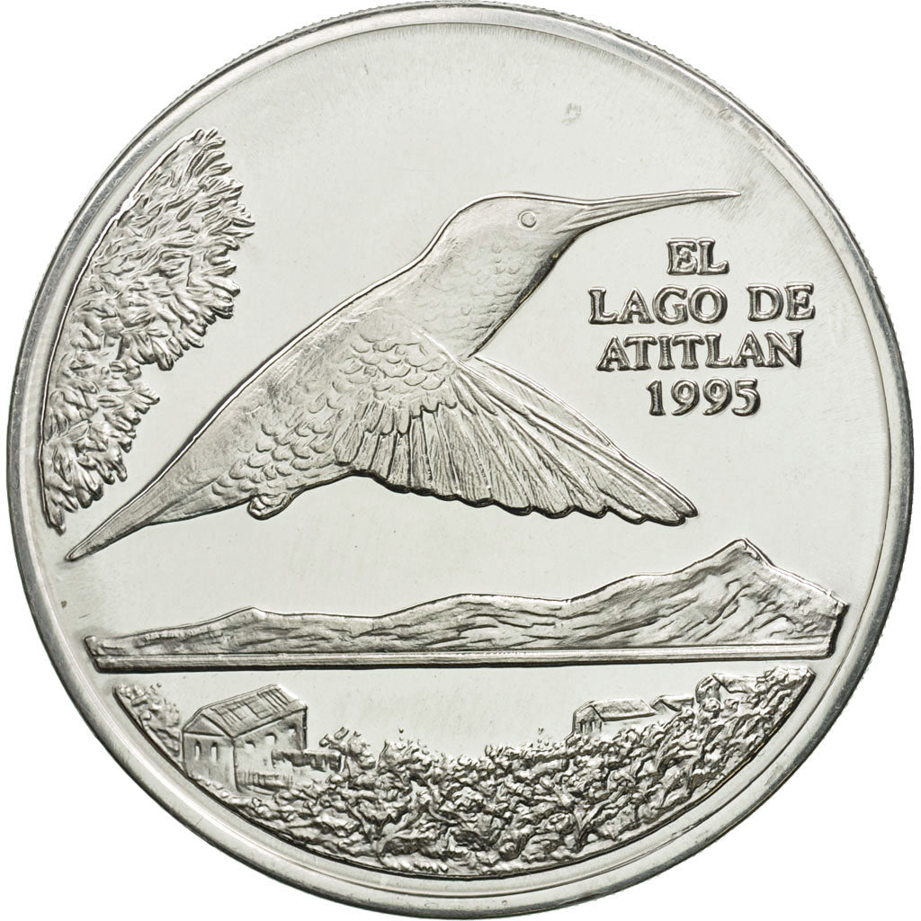 Moneta, Guatemala, Quetzal, 1995, Tower, MS(63), Aluminium, KM:1d.1