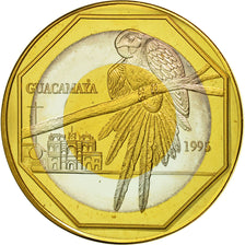 Coin, Guatemala, 50 Quetzales, 1995, Tower, MS(63), Tri-Metallic, KM:3c.2