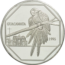 Coin, Guatemala, 50 Quetzales, 1995, Tower, MS(63), Aluminum, KM:3d.1