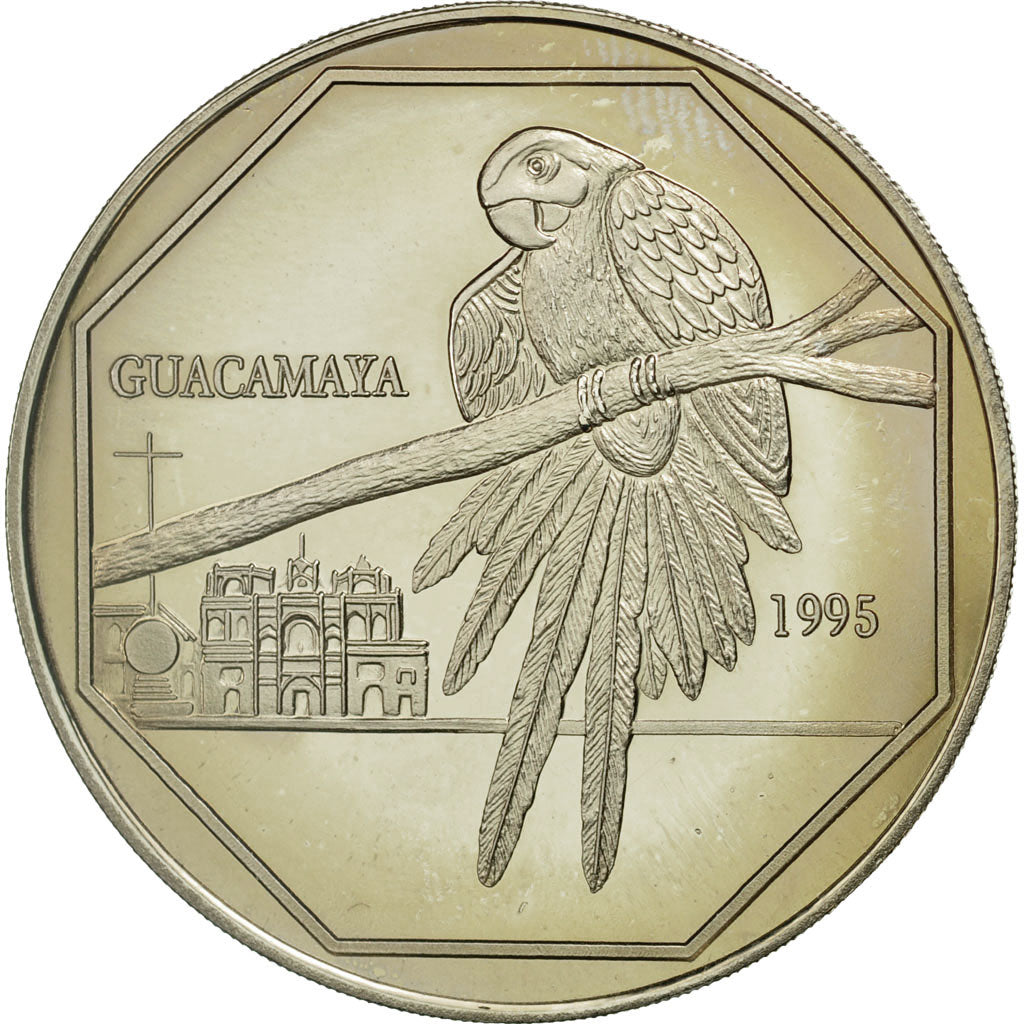 Monnaie, Guatemala, 50 Quetzales, 1995, Tower, SPL, Copper-nickel, KM:3f.1