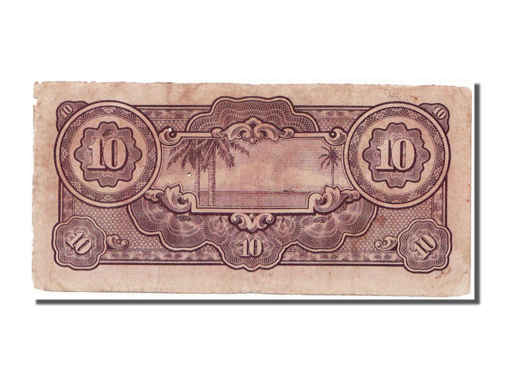Netherlands Indies, 10 Gulden, 1942, KM #125c, VF(30-35), SI