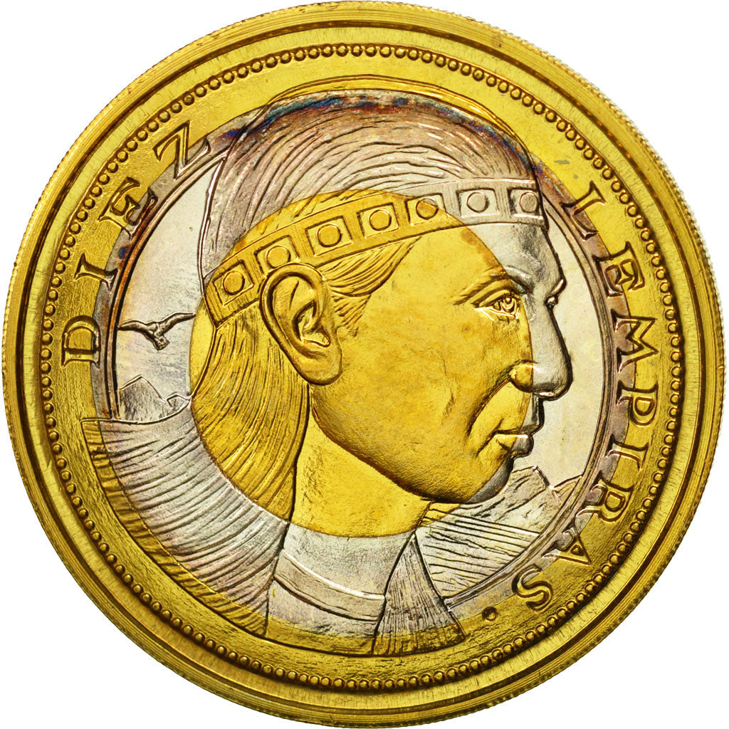 Monnaie, Honduras, 10 Lempiras, 1995, Tower, SPL, Tri-Metallic, KM:1c.1