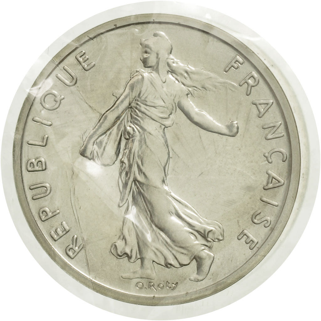 Coin, France, 1/2 Franc, 1981, Paris, MS(65-70), Silver, KM:P696, Gadoury:91.P2
