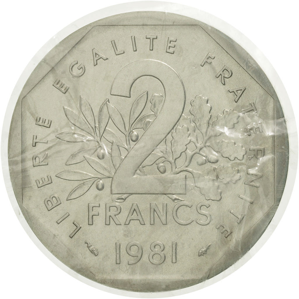 Moneda, Francia, 2 Francs, 1981, Paris, FDC, Plata, KM:P704, Gadoury:123.P2